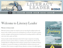 Tablet Screenshot of literacyleader.com